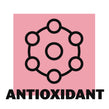 image of a molecule with the word antioxidants on it