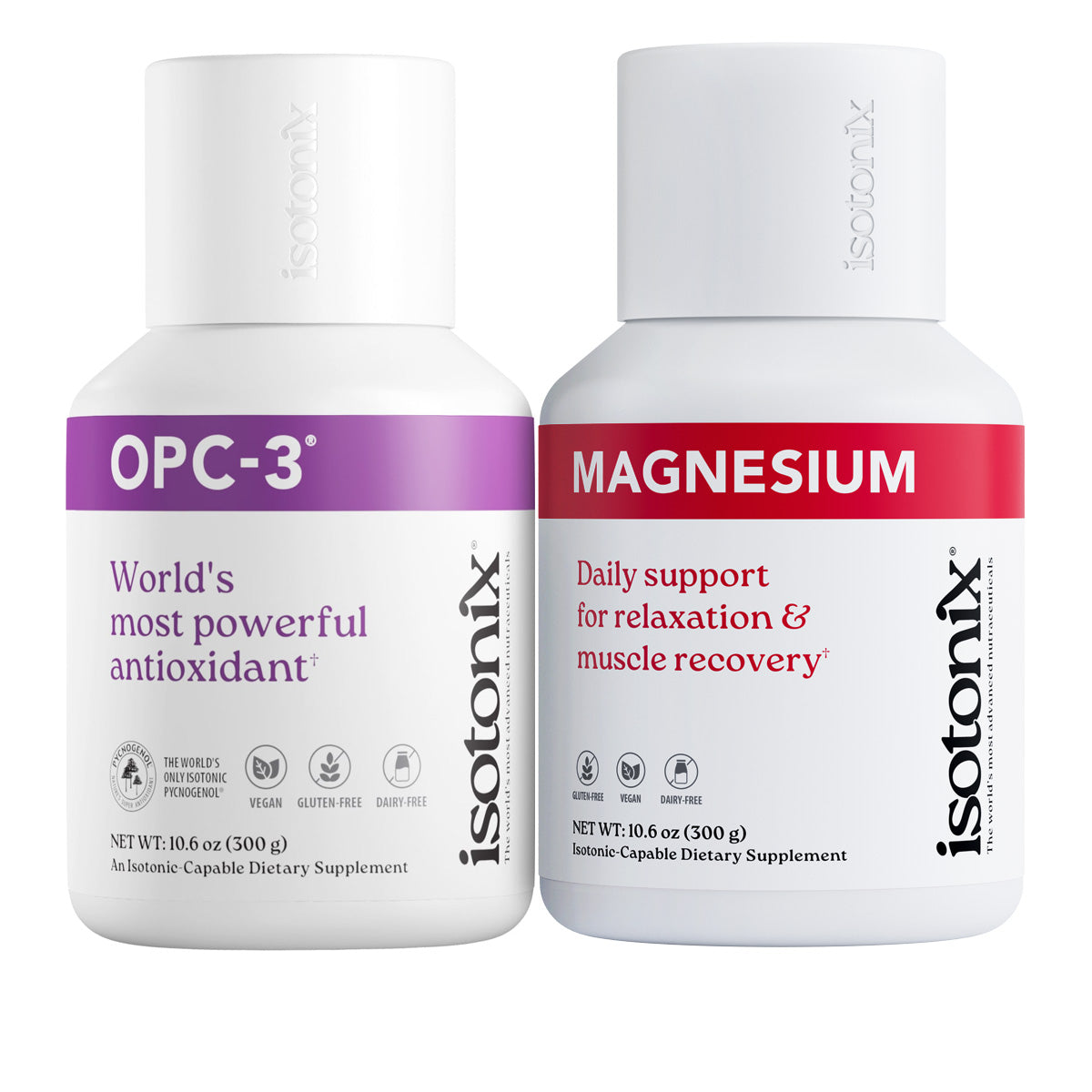 image of one capful Isotonix OPC-3 and one capful Isotonix Magnesium