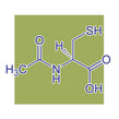 image of N-acetyl-l-cysteine molecular structure