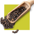 image of black pepper seed in a wooden spoon