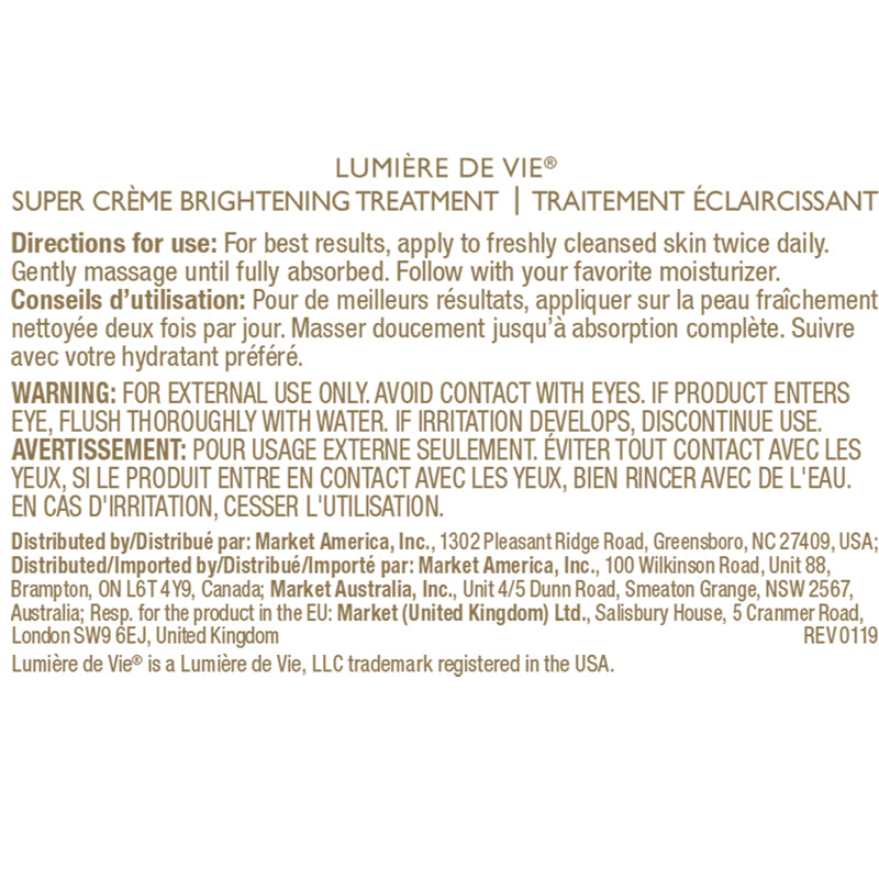 Lumière de Vie® Super Crème – Market America