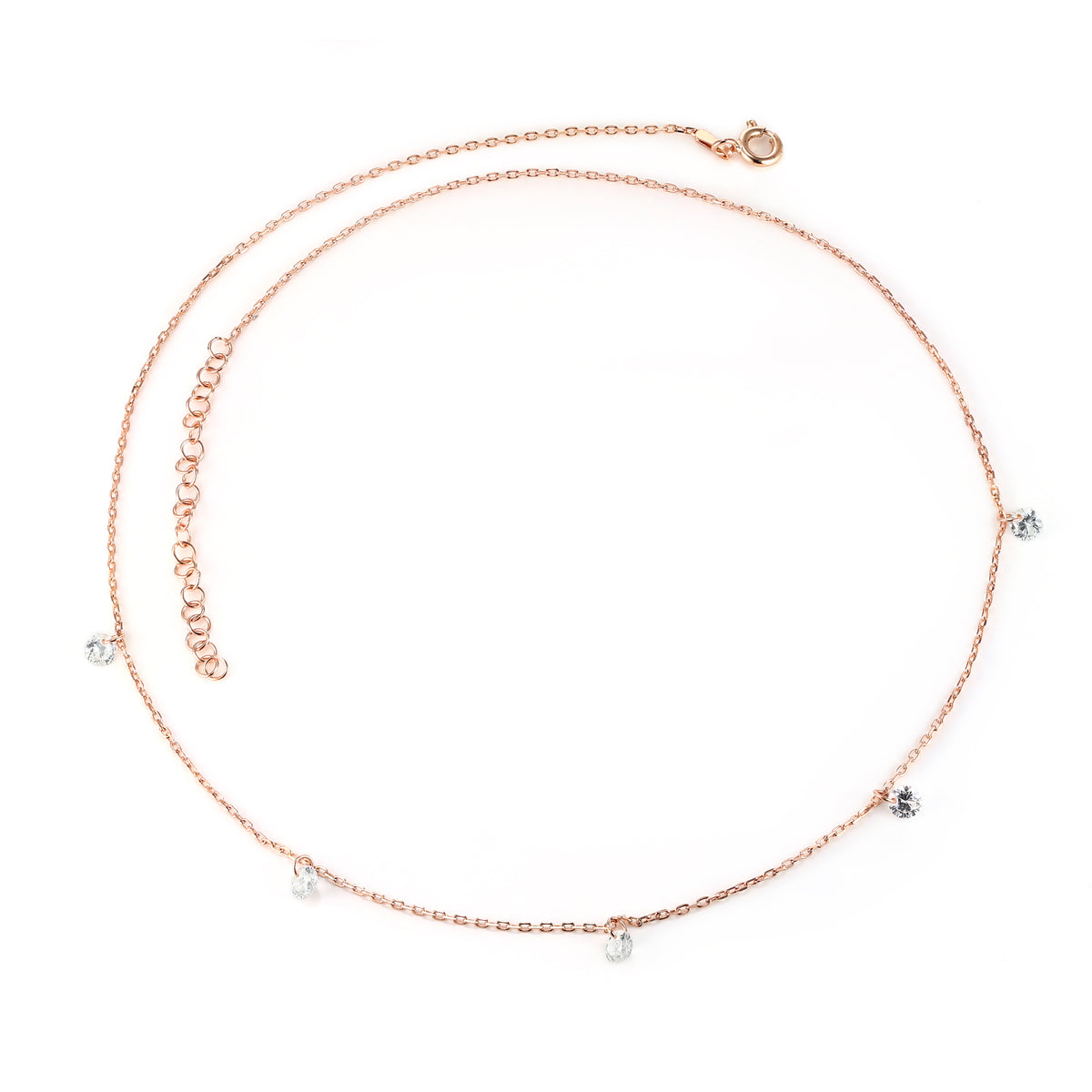 Closeup of Layered Desi - Pierced Round Cut Necklace in gold