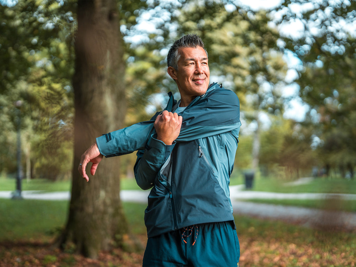 image of person stretching their arm