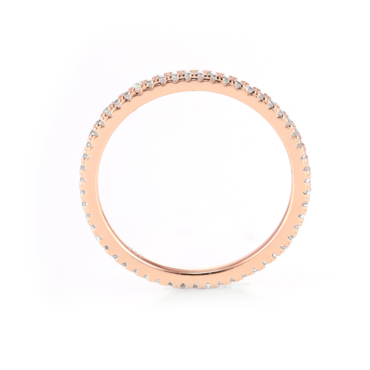 Layered Angie - Eternity Band in rose gold, edge view