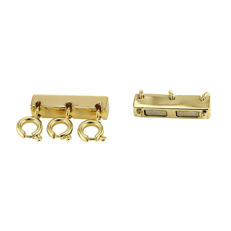 Layered MAGNETIC LAYERING CLASP shown in gold