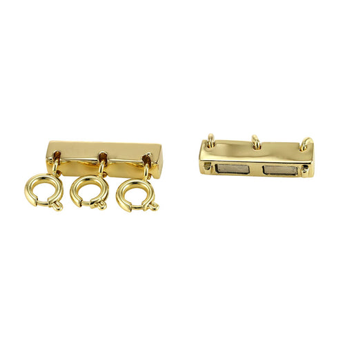 Layered MAGNETIC LAYERING CLASP shown in gold