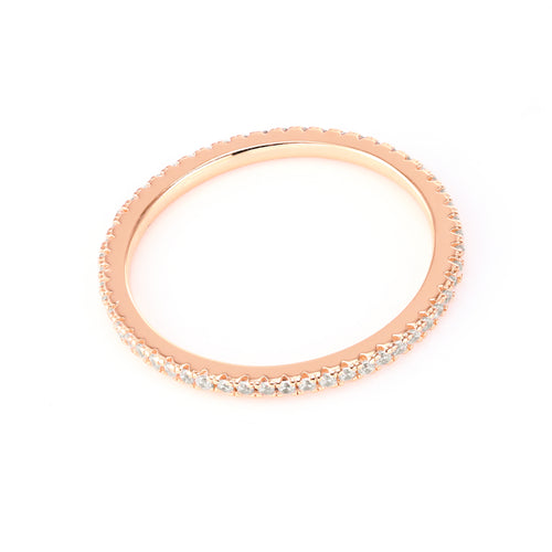 Closeup of Layered Angie - Eternity Band in rose gold