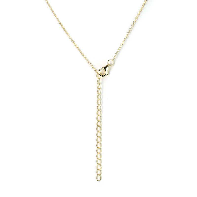 Closeup of necklace extenderin gold  for Layered Heidi - Pave Stick Necklace