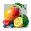 image of fruit and broccoli
