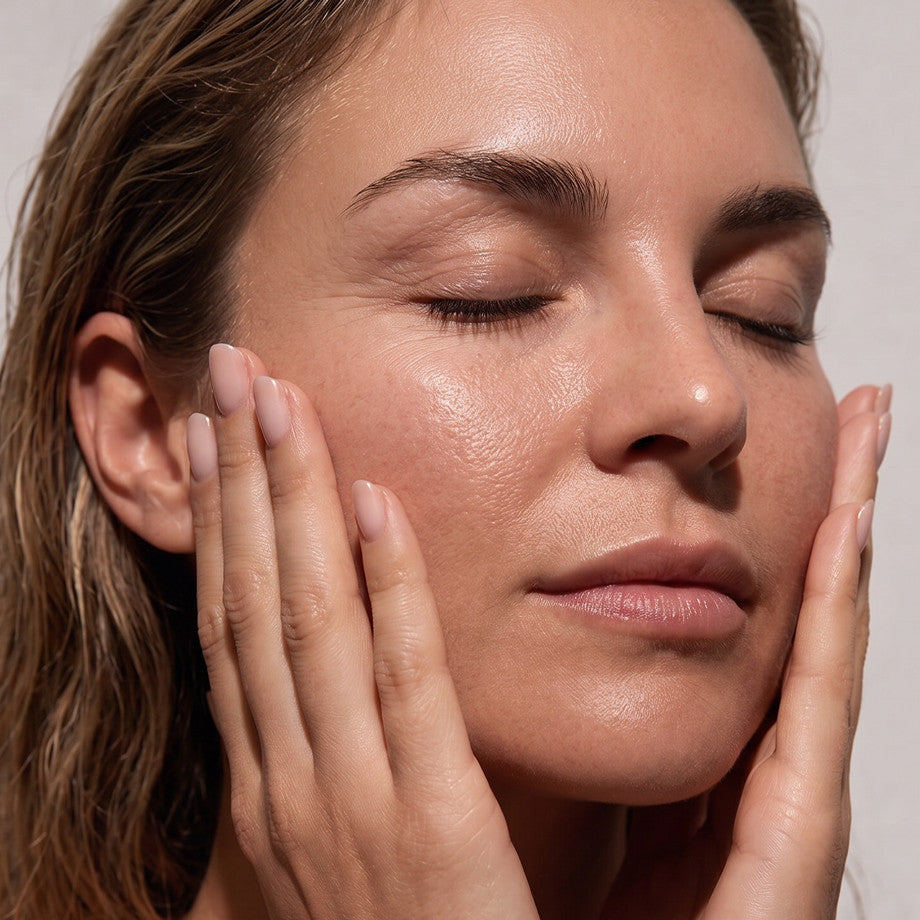 hand touch face