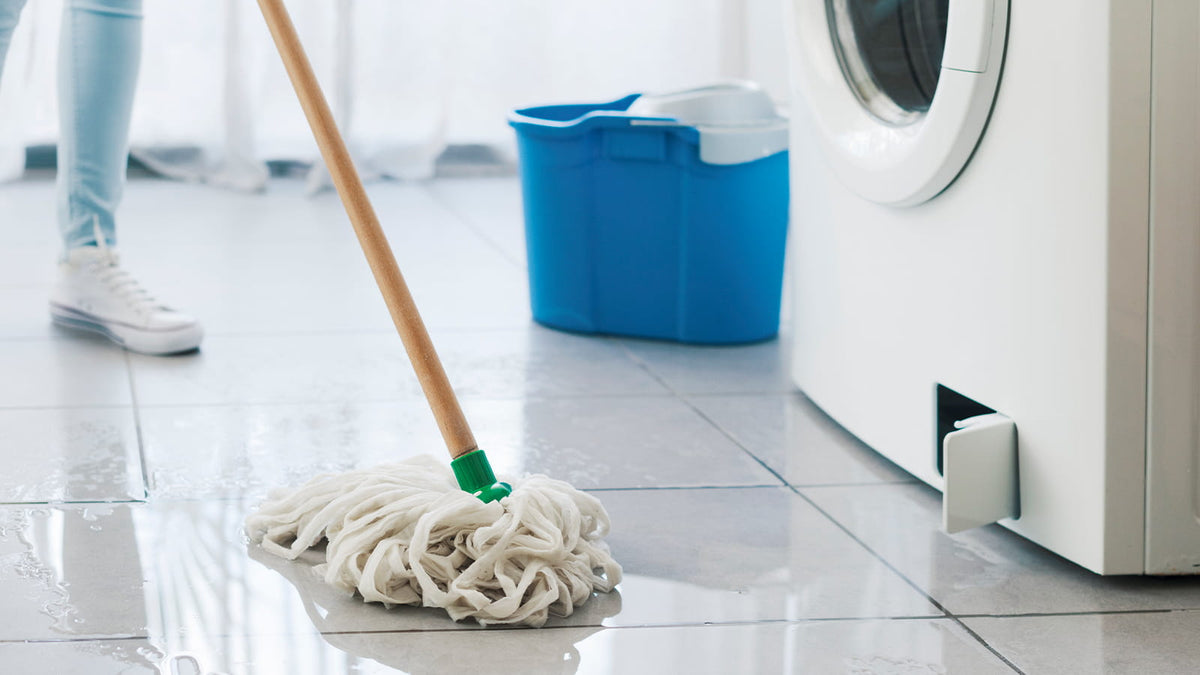 image of someone mopping the floor