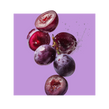 image of red grapes on purple background