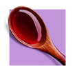 image of a spoon with red wine in it