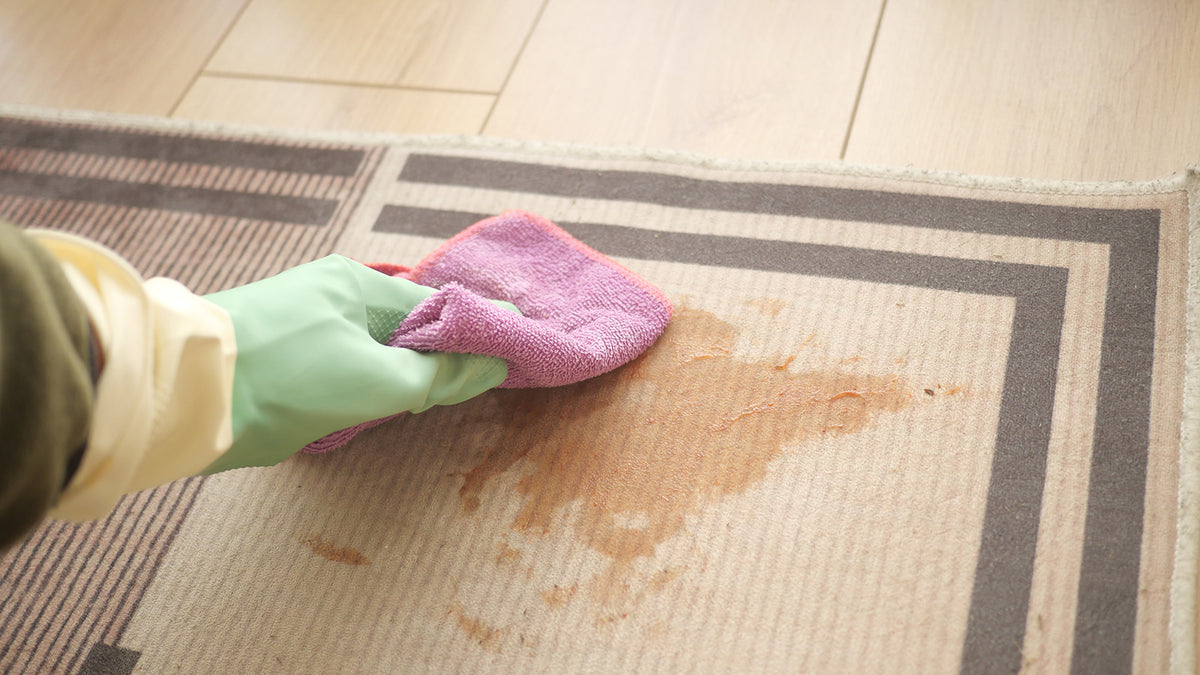 image of someone cleaning the floor