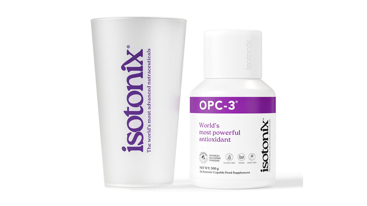image of Isotonix cup next to Isotonix OPC-3