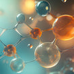 light blue and orange molecular