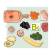 image of foods containing high vitamin B6 content