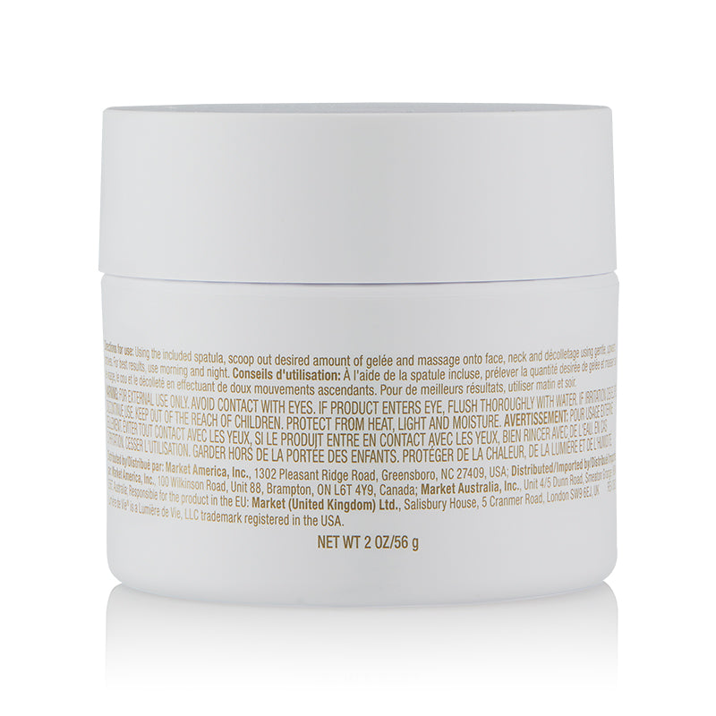 Lumière de Vie Renewal Gelée (Astaxanthin Treatment) back of product jar.