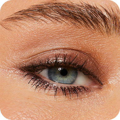 Close-up of a person's eye with detailed makeup