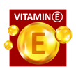 image of a molecule with the words "vitamin E" on it