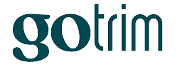 Logo of 'gotrim' in teal color on a white background